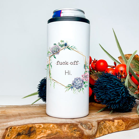 Fuck Off 12oz. Skinny Stainless Can Cooler