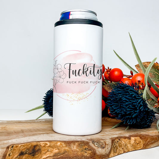 Fuckity Fuck Fuck Fuck 12oz. Skinny Stainless Can Cooler